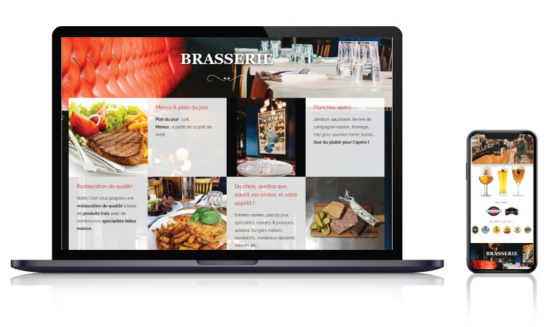 Site internet vitrine bar brasserie bistrot voyageurs LAVAL